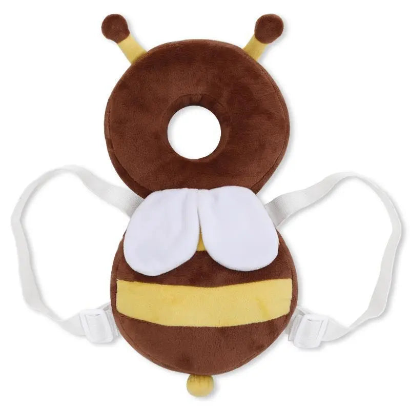 Mochila anticaídas para bebé Abeja Marrón, vista completa con tirantes ajustables