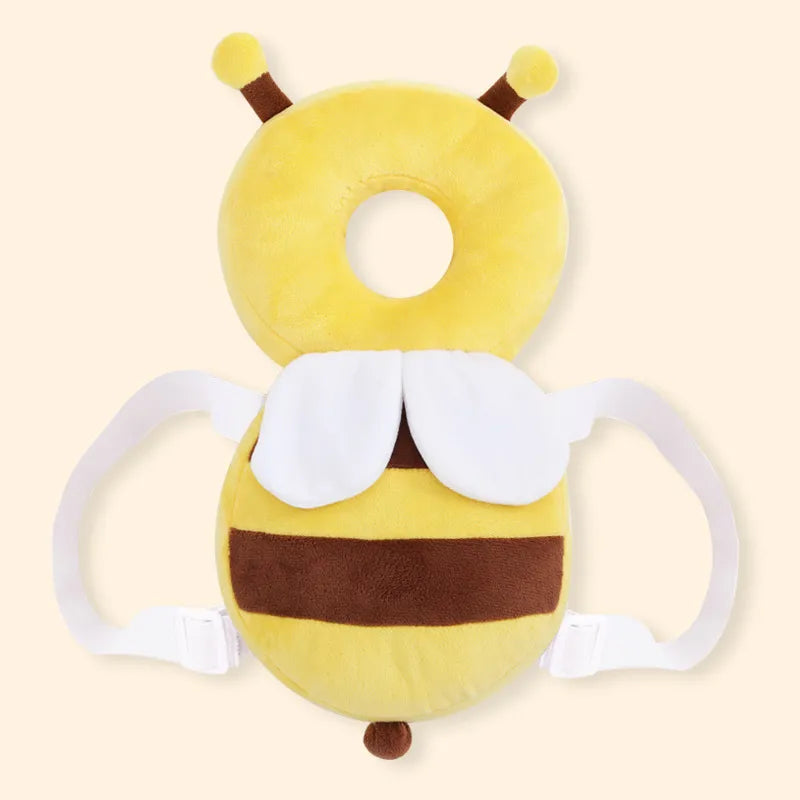 Mochila anticaídas para bebé Abeja Amarilla, vista completa con tirantes ajustables